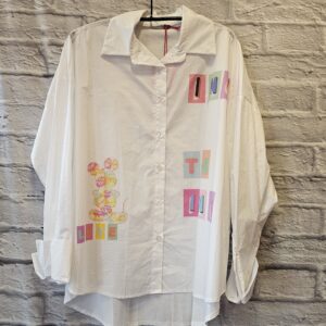 Weisse Bluse „Bedruckt“