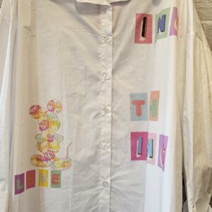 Weisse Bluse „Bedruckt“