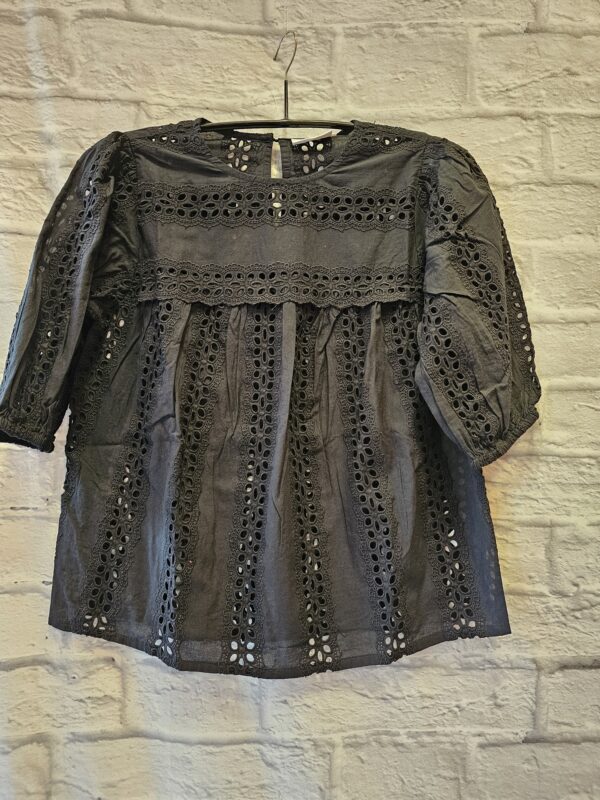 Bluse KAFFE schwarz "Mit Lochstickerei"