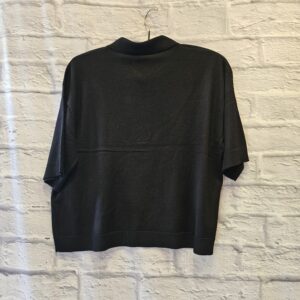 Kurzer Pulli KAFFE in Schwarz „Mit Kragen“