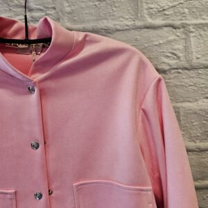 Kurze Jacke in Rosa “ Velouroptik“