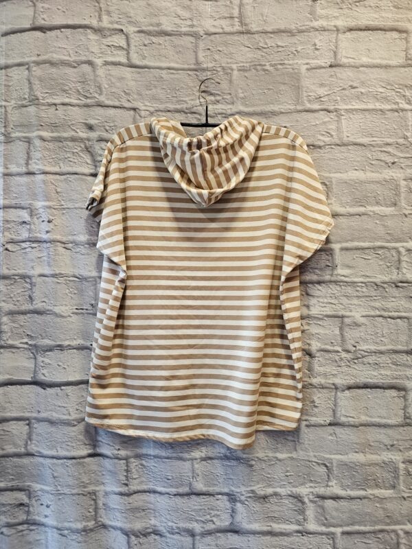 Shirt mit Kapuze "Beige/Wollweiss gestreift" – Bild 3