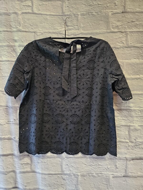 Bluse FRANSA in Schwarz "Mit Lochstickerei" – Bild 2