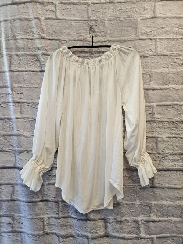 Bluse mit weitem Ausschnitt "Wollweiss" – Bild 2