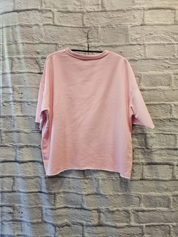 Sweatshirt mit Halbarm "Rosa mit Schriftzug" – Bild 3