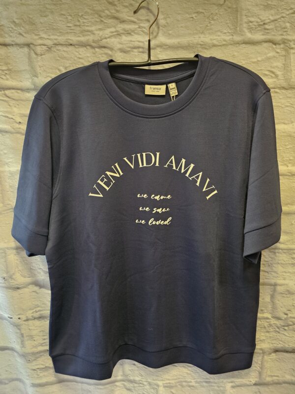 Sweatshirt mit Kurzarm FRANSA "Dunkelblau" – Bild 2
