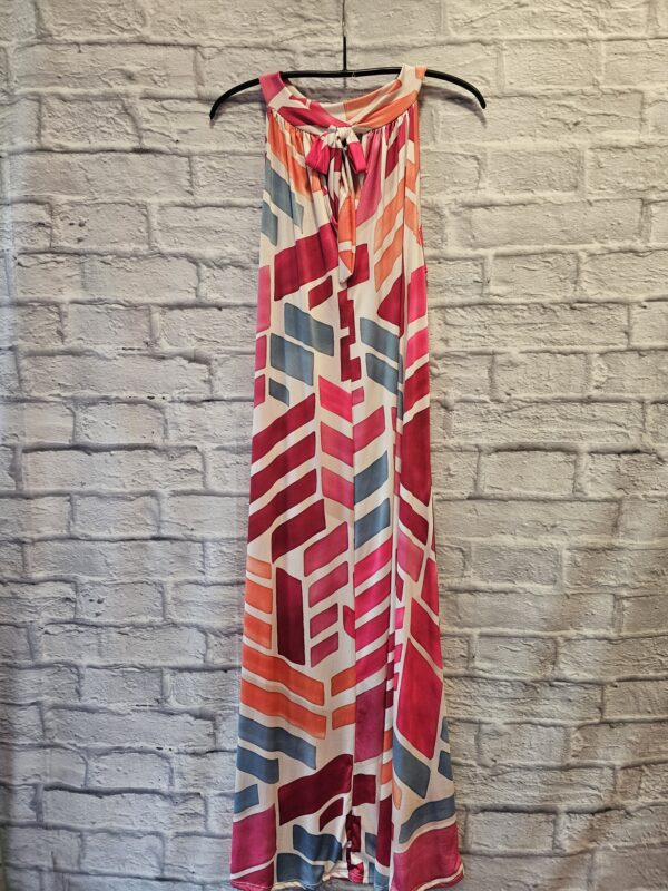 Langes Neckholderkleid "Pink gemustert" – Bild 4