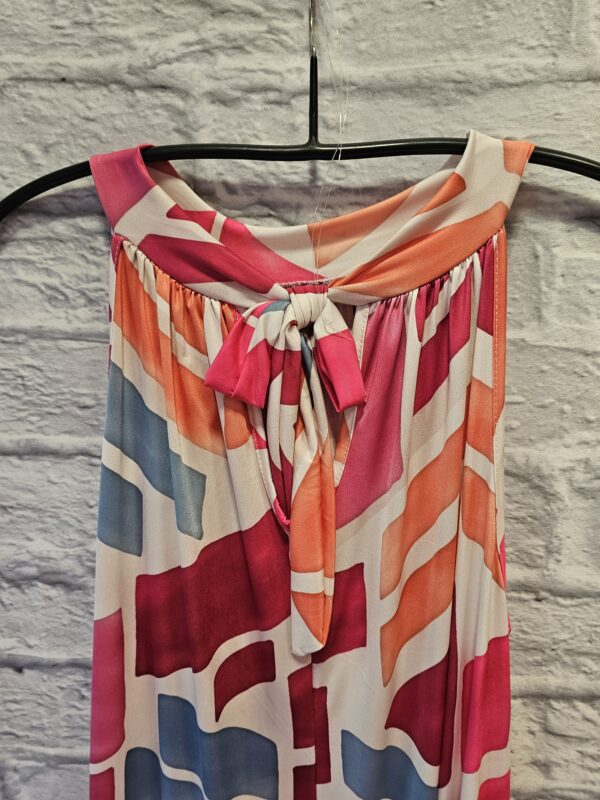 Langes Neckholderkleid "Pink gemustert" – Bild 3