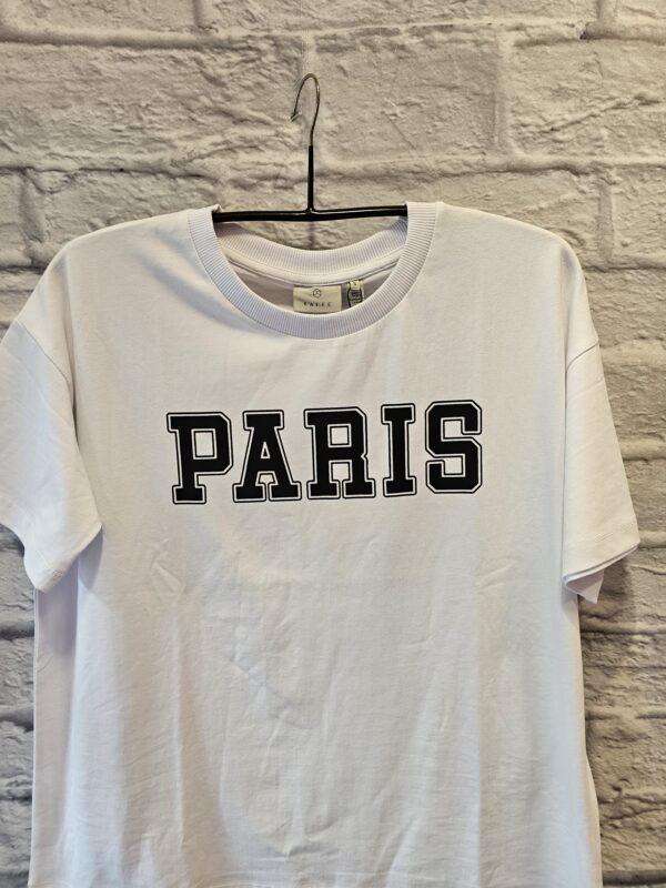 Weisses Shirt KAFFE mit Aufdruck "PARIS" – Bild 2