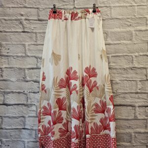 Weite leichte Hose „Rot gemustert“
