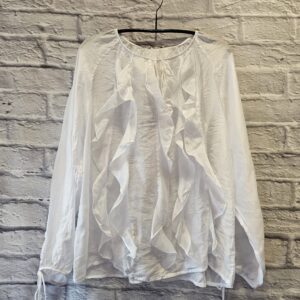 Weisse Bluse „Mit Volants“