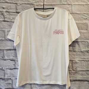 Shirt FRANSA in Wollweiss mit kleinem Aufdruck „SEE YOU IN PARIS“