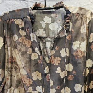 Bluse mit Blumen „Braun/Beige gemustert“
