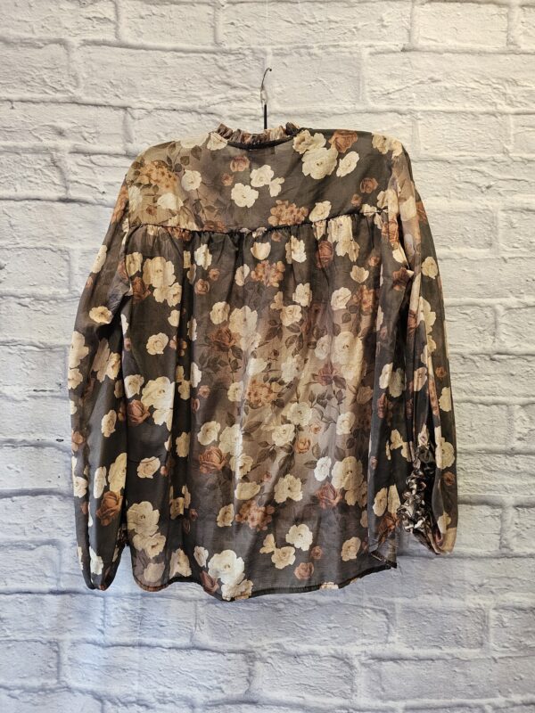 Bluse mit Blumen "Braun/Beige gemustert" – Bild 3