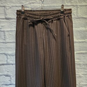 Hose gerade geschnitten „Braun mit Streifen“