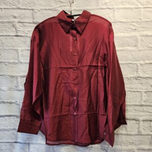 Bluse in Bordeaux „Leicht transparent“