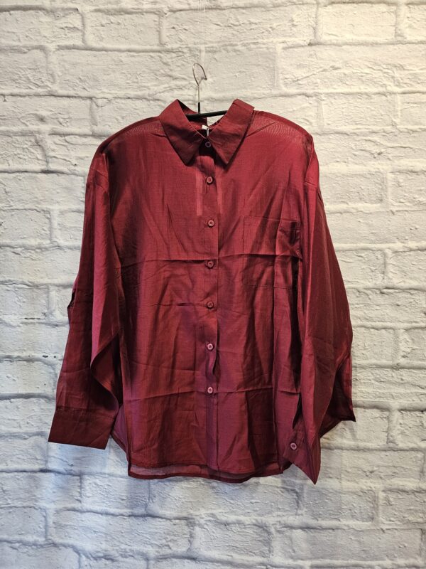 Bluse in Bordeaux "Leicht transparent"