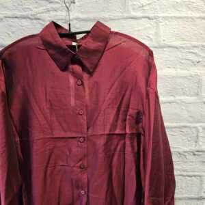 Bluse in Bordeaux „Leicht transparent“