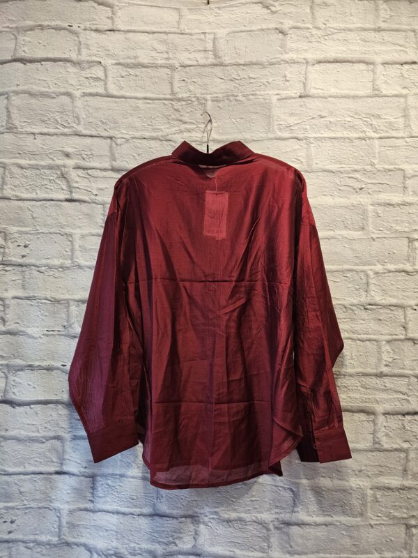 Bluse in Bordeaux "Leicht transparent" – Bild 3