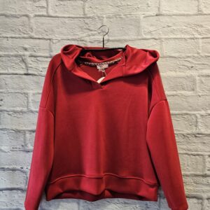 Sweatshirt mit Kapuze „Dunkles Rot“
