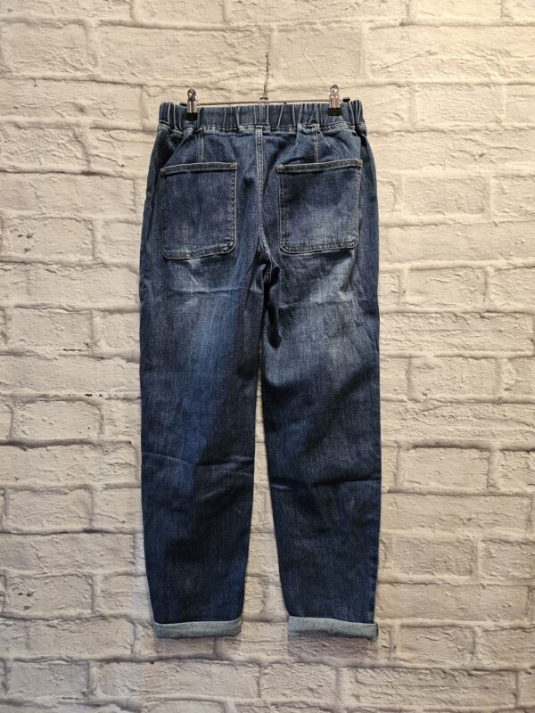 Jeans mit Gummizug "Dunkle Waschung" – Bild 3