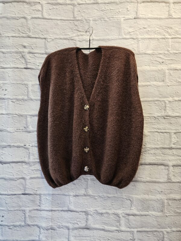 Strickweste in Braun "Oversize"