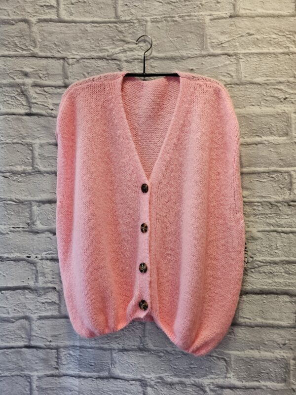 Strickweste in Rosa "Oversize"