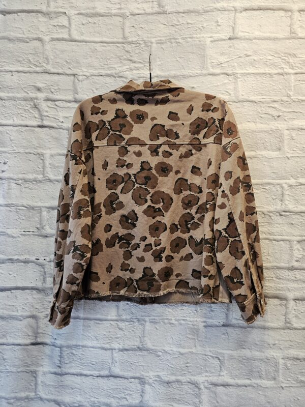Jeansjacke in Taupe "Braun/Schwarz gemustert" – Bild 3