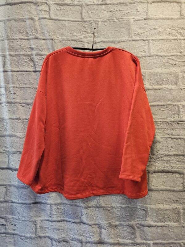 Oversize Sweatshirt mit V-Ausschnitt "Orange" – Bild 3
