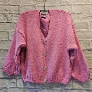 Strickjacke „Kräftiges Rosa“