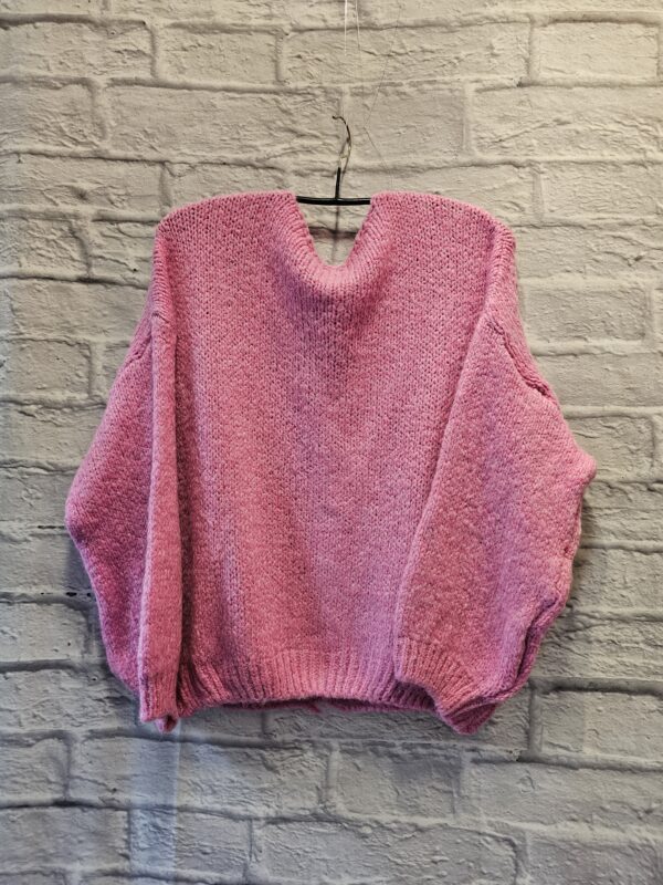Strickjacke "Kräftiges Rosa" – Bild 3
