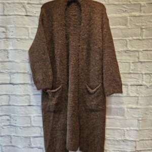 Lange Strickjacke „Braun“