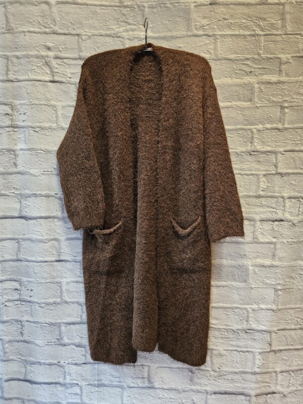 Lange Strickjacke "Braun"