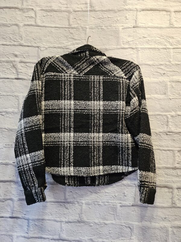 Kurze Jacke KAFFE "Schwarz/Grau kariert" – Bild 3