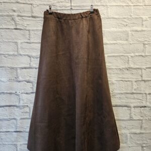 Langer Rock aus Velour  „Braun“