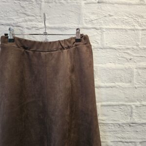 Langer Rock aus Velour  „Braun“
