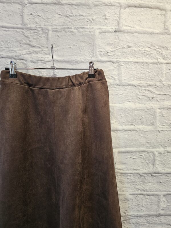 Langer Rock aus Velour  "Braun" – Bild 2