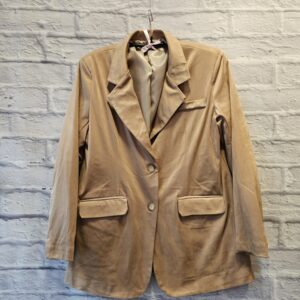 Blazer aus Velour „Beige“