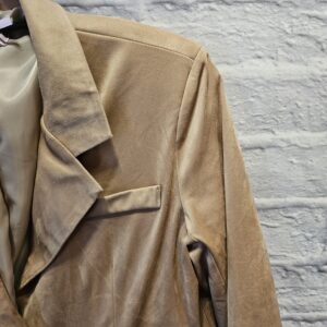 Blazer aus Velour „Beige“