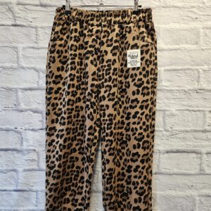 Jogpant mit Leomuster „Beige/Schwarz“