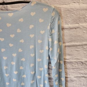 Shirt mit Kaschmir „Hellblau mit Herzchen“