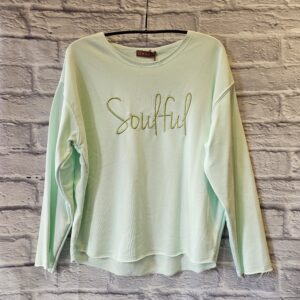 Sweatshirt mit Schriftzug „Mint“