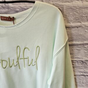 Sweatshirt mit Schriftzug „Mint“