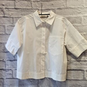 Kurze Bluse FRANSA „Wollweiss“
