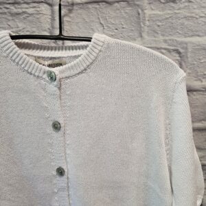 Strickjacke mit Halbarm „Weiss“