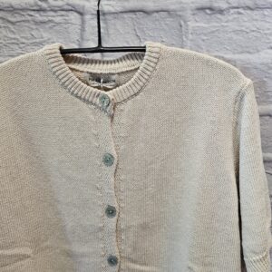 Strickjacke mit Halbarm „Beige“